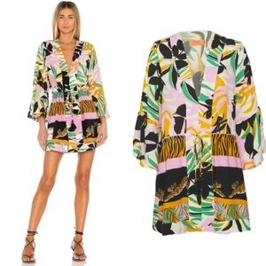 Maaji Kaftan Flowering Forst Mini Dress Revolve Tiger Animal Print Bohemian